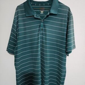 Greg Norman Collection Teal Stripe Polo Shirt